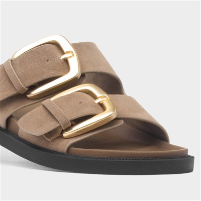 Nava Womens Taupe Mule Sandal