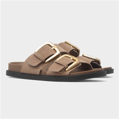 Nava Womens Taupe Mule Sandal