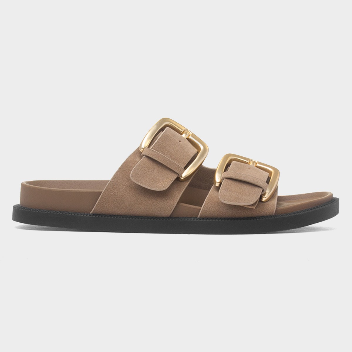 Nava Womens Taupe Mule Sandal