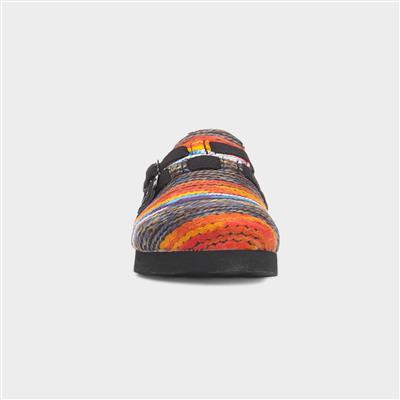 Abel Womens Multi Knitted Mule Sandal