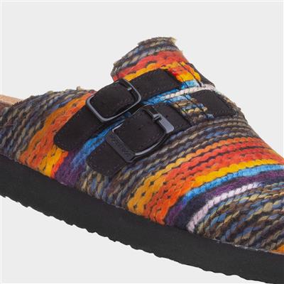 Abel Womens Multi Knitted Mule Sandal