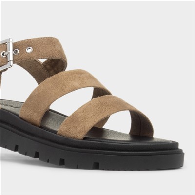 Truffle Collection Rae Womens Taupe Chunky Sandal-19939 | shoezone