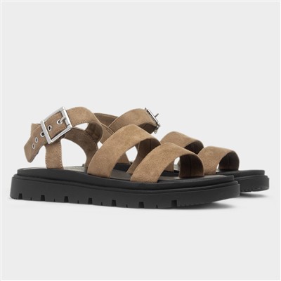 Rae Womens Taupe Chunky Sandal