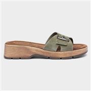 Rohde Womens Olive Suede Mule Sandal (Click For Details)