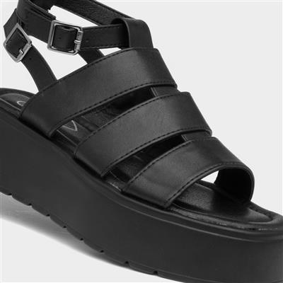 Kenya Womens Black Chunky Sandal