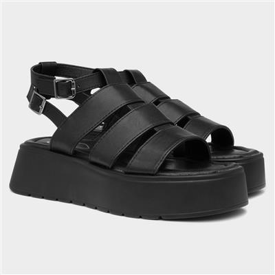 Kenya Womens Black Chunky Sandal