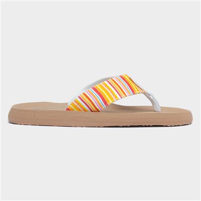 Adios Siddell Womens Orange Flip Flop