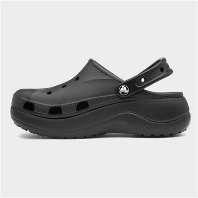 Crocs Baya Womens Black Platform Clog-199514 | Shoe Zone