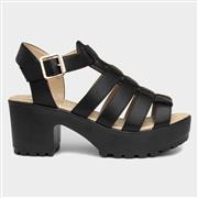 Sedai Ashley Womens Black Chunky Gladiator Sandals (Click For Details)