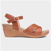 Topway Womens Tan Wedged Sandal (Click For Details)