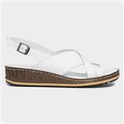 Hush Puppies Elena Womens White Wedge Sandal (Click For Details)