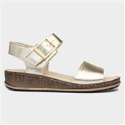 Hush Puppies Ellie Womens Gold Leather Sandal (Click For Details)