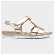 Caprice Womens Metallic Gold Leather Sandal (Click For Details)