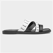 Elle Oceana Womens Black and White Strappy Slider (Click For Details)