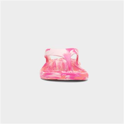 Everywear Womens Pink Tie Dye EVA Sandal