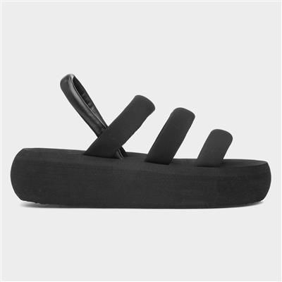 Smile Neoprene Womens Black Sandal