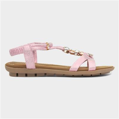 Rennes Womens Pink Shimmer Sandal