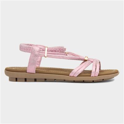 Domenica Womens Pink Shimmer Sandal