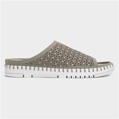 Milos Womens Grey Sequin Sandal