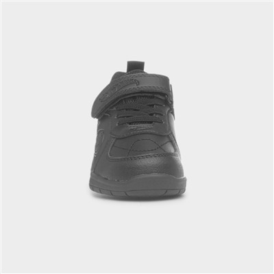 Kling Kids Black Easy Fasten Shoe