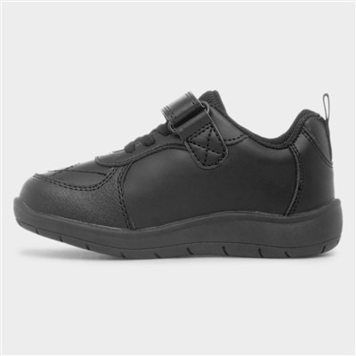 Kling Kids Black Easy Fasten Shoe