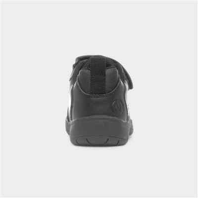 Kling Kids Black Easy Fasten Shoe