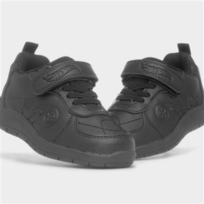 Kling Kids Black Easy Fasten Shoe