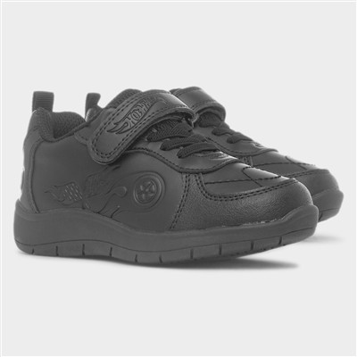 Kling Kids Black Easy Fasten Shoe