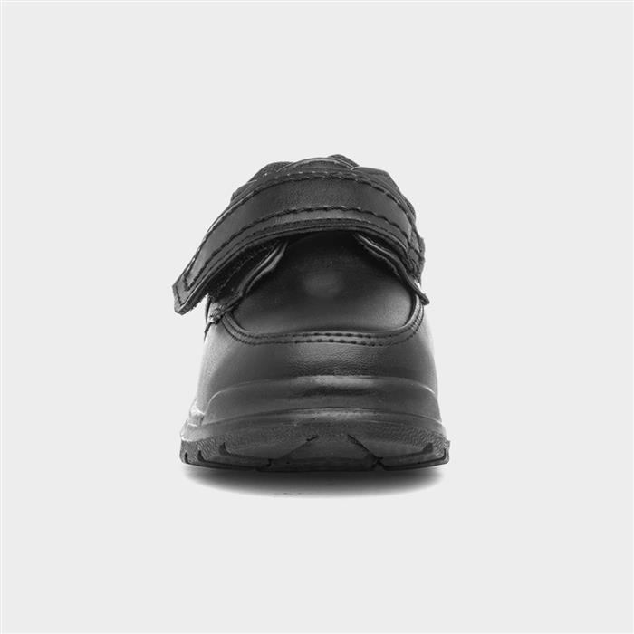 Boys' Black Easy Fasten School Shoes