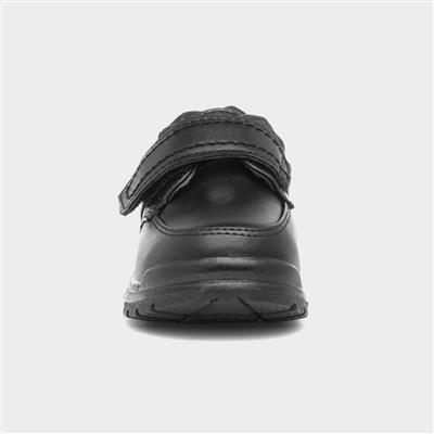 Boys' Black Easy Fasten School Shoes