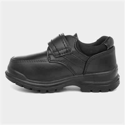 Boys' Black Easy Fasten School Shoes