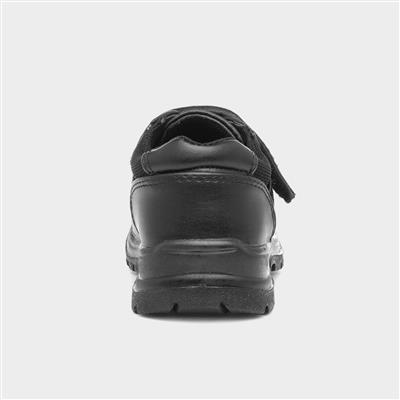 Boys' Black Easy Fasten School Shoes