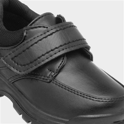 Boys' Black Easy Fasten School Shoes