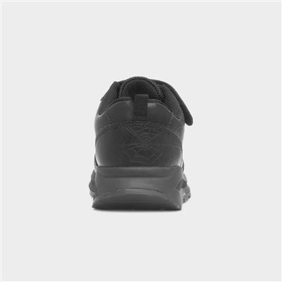 Kids Black Easy Fasten Shoe