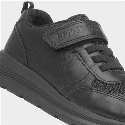 Kids Black Easy Fasten Shoe