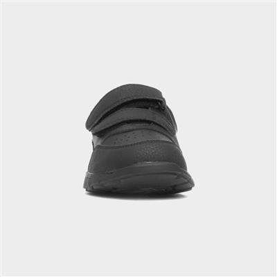 Boys Black Easy Fasten Shoe