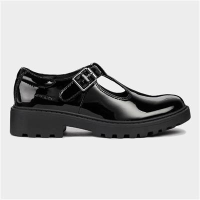 J Casey Black Patent T-Bar Shoe Sizes 28-31