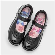 Disney Stitch Girls Black Patent School Shoe (Click For Details)