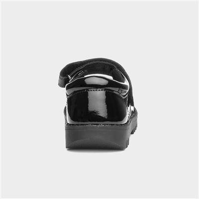 Castle Girls Black Unicorn Shoe