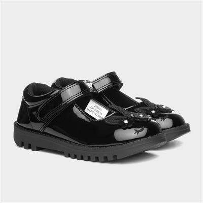 Castle Girls Black Unicorn Shoe