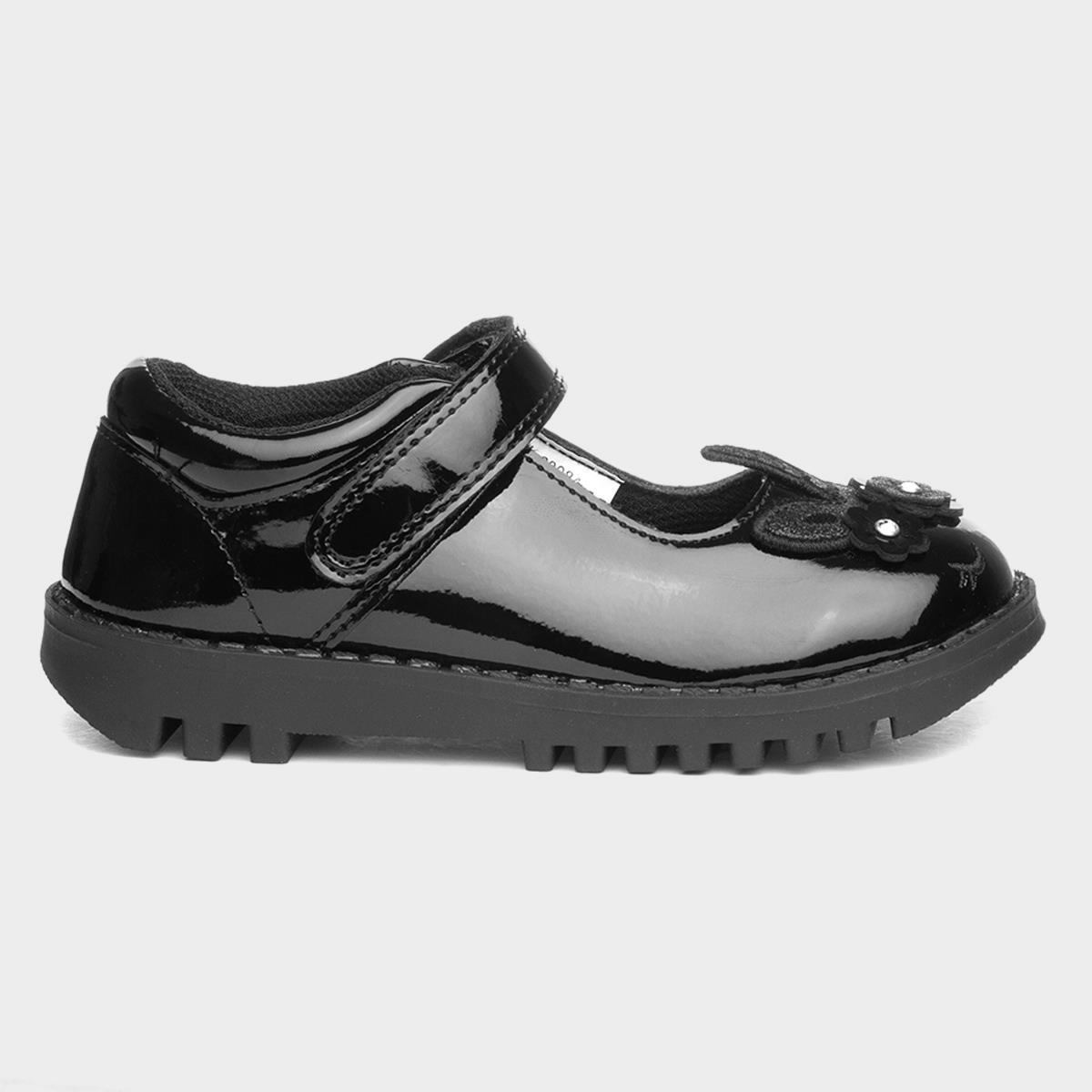 Castle Girls Black Unicorn Shoe