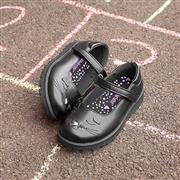 Walkright Lucy Girls Black Cat Face School Shoe (Click For Details)