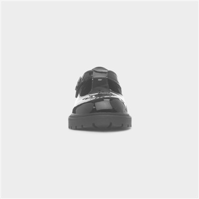 Billie Girls Black Patent T-Bar Shoe