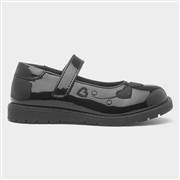 Happy Bee Girls Black Easy Fasten Patent Shoe (Click For Details)
