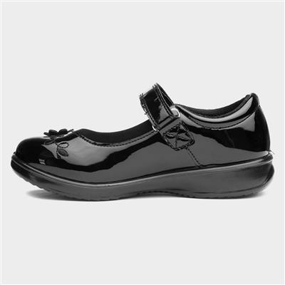 Cleo Girls Black Patent Shoe