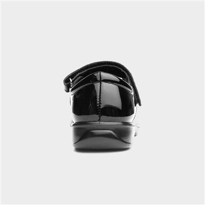 Cleo Girls Black Patent Shoe