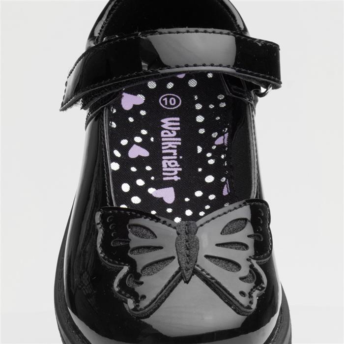 Lori Girls Black Patent School Shoe