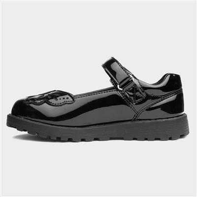 Lori Girls Black Patent School Shoe