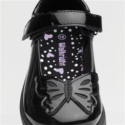 Lori Girls Black Patent School Shoe