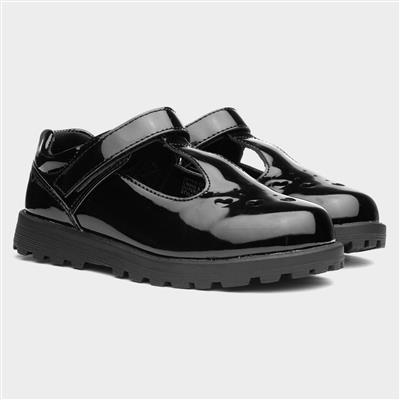Walkright Lena Girls Black Patent School Shoe-202069 | Shoe Zone